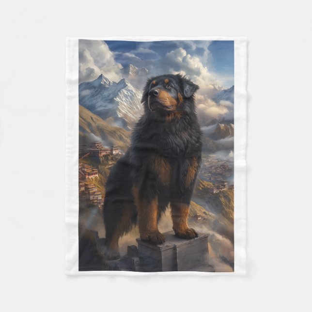Cobertor De Velo Tibetan Mastiff Mountain View Sticker  (Frente)