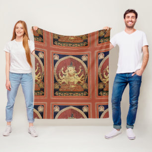 Cobertor De Velo Tibetano Thangka de Guhyasamaja Akshobhyavajra