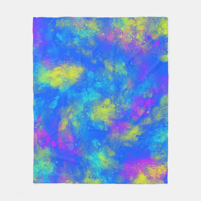 Cobertor De Velo Tie Dye Blue (Frente)
