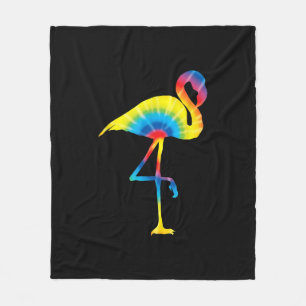 Cobertor De Velo Tie Dye Flamingo Rainbow Impressão Bird Animal Hi
