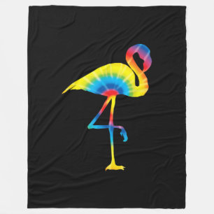Cobertor De Velo Tie Dye Flamingo Rainbow Impressão Bird Animal Hi