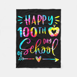 Cobertor De Velo Tie Dye Happy 100º Dia de Professores