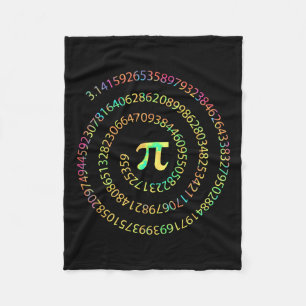 Cobertor De Velo Tie Dye Pi Day 3.14 Spiral Pi Número Professor De