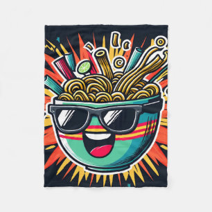 Cobertor De Velo Tigela de Ramen de Macarrão Cartoon Fofo Engraçado