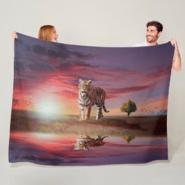 Cobertor De Velo Tiger Fleece Blanket