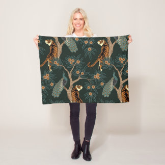 Cobertor De Velo Tigre de safra e pavão