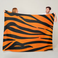Tigre Preto Laranja Selvagem Espalha Impressão Ani