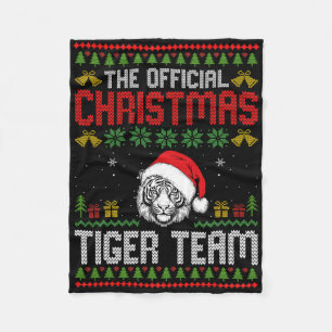 Cobertor De Velo Tigre Usando Chapéu de Papai Noel Luzes de Natal F