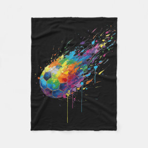 Cobertor De Velo Tinta Tie-dye Salpicos Futebol Jogador Fãs