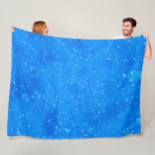Cobertor De Velo Tintas de Aquarela com Espectro Azul