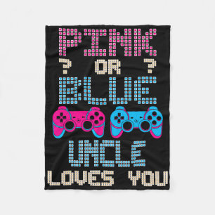 Cobertor De Velo Tio Rosa ou Azul Ama Você Jogo Revelação de Gênero