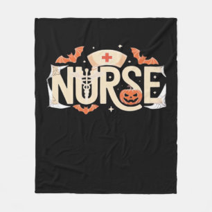 Cobertor De Velo Tipografia da Enfermeira das Halloween - Design Mé