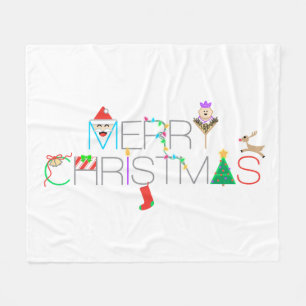 Cobertor De Velo Tipografia Feliz Natal
