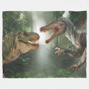Cobertor De Velo Tiranossauro contra Spinosaurus