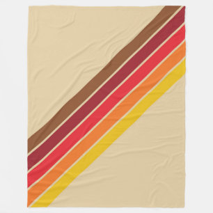 Cobertor De Velo Tiras de Corrida Retroativa Coloridas 70 e 80
