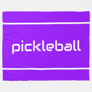 Cobertor De Velo Tiras de texto de PICKLEBALL branco divertido em r