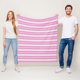 Cobertor De Velo Tiras Rosa Neon Modernas com Efeito 3D