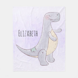 Cobertor De Velo Tiro Tirrannosaurus Rex Dinossaur, Cinza de raça