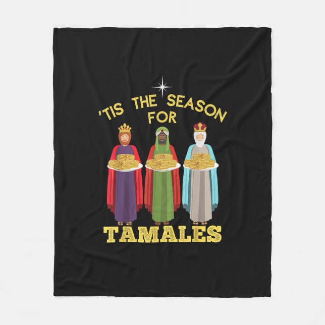 Cobertor De Velo Tis Season For Tamales Funny Mexican Christmas (Frente)