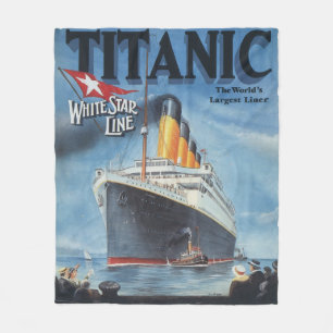 Cobertor De Velo Titanic Poster Fleece Blanket