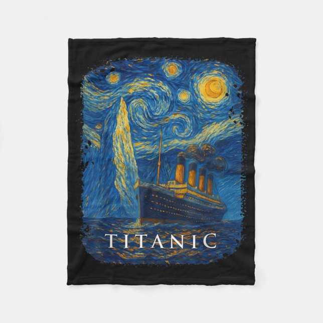 Cobertor De Velo Titanic Van Gogh Starry Night (Frente)