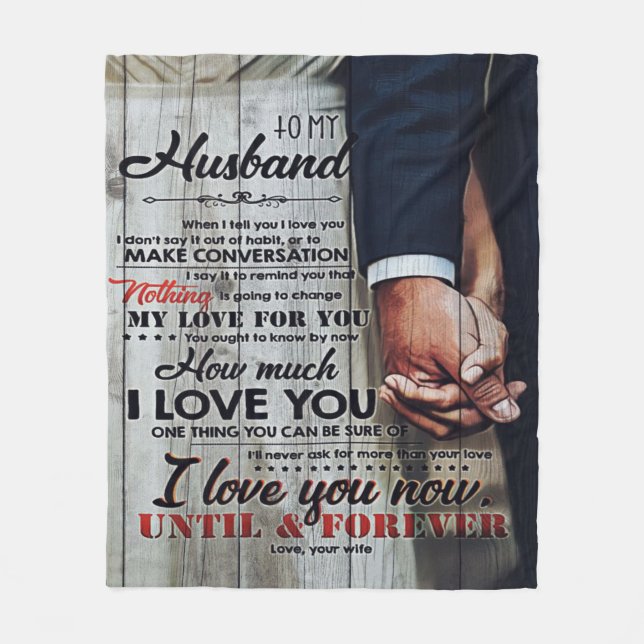 Cobertor De Velo To My Husband Present | New Home Gift | (Frente)