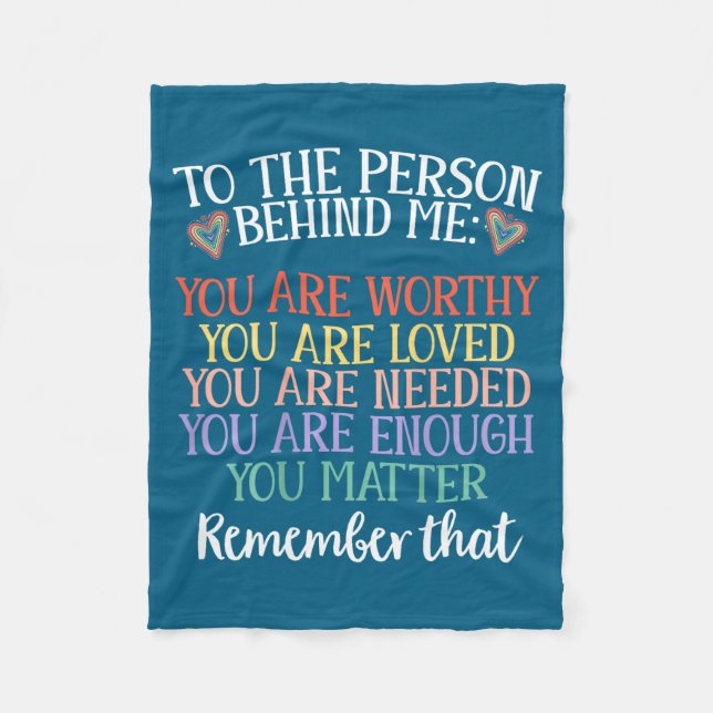 Cobertor De Velo To The Person Behind Me You Mental Health Awarenes (Frente)