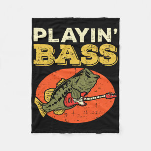 Cobertor De Velo Tocando B Pescar Guitarra Cool Pesca Bist Jogador