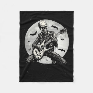 Cobertor De Velo Tocando Guitarra Pedra Música Rock Halloween Miúdo