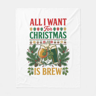 Cobertor De Velo Todas Querem Cerveja de Natal Copos de Cerveja Pin