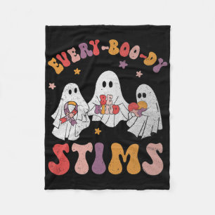 Cobertor De Velo Todo-Boo-Dia Stims Funny Autism Ghost Halloween Sp