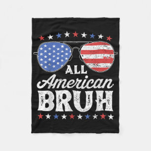 Cobertor De Velo Todos American Bruh 4 de Julho Garotos Patriótico