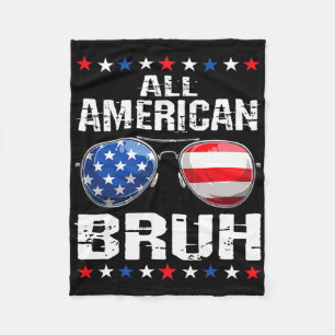 Cobertor De Velo Todos Os Americanos Bruh 4 De Julho Meninos Patrió
