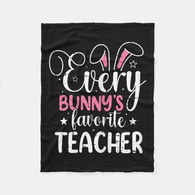 Cobertor De Velo Todos os Bunnys Favoritos Professores Páscoa Engra (Frente)