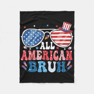 Cobertor De Velo Todos Os Homens Americanos Bruh Quarto De Julho Ca