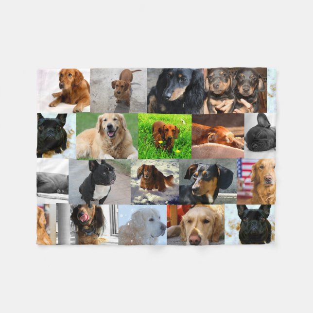 Cobertor De Velo Todos Os Meus Cachorros Fleece Blankets Adicionar  (Frente (Horizontal))
