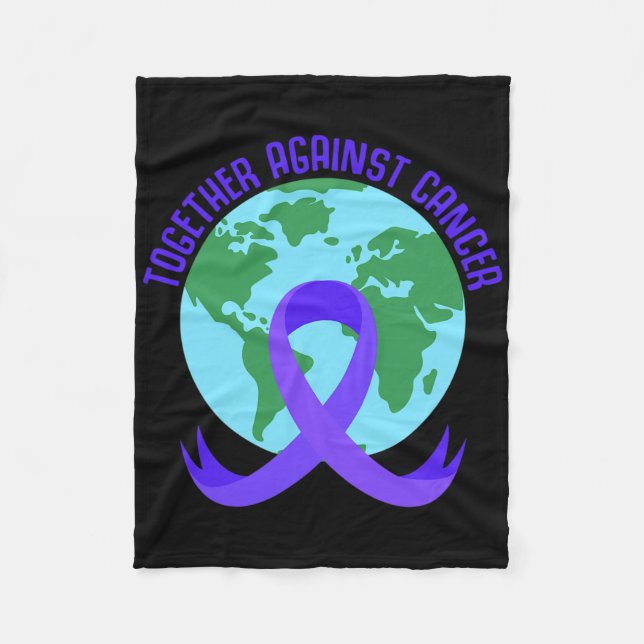 Cobertor De Velo Together Against Cancer Saying For World Cancer Da (Frente)