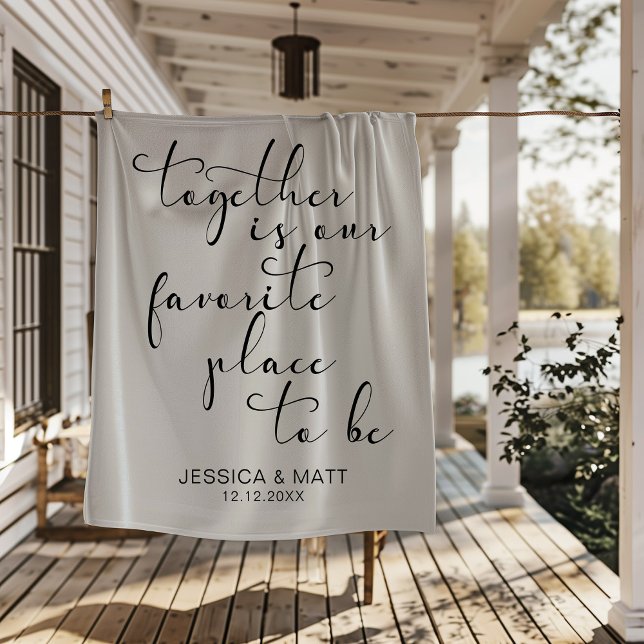 Cobertor De Velo Together is our Favorite Place to Be (Criador carregado)