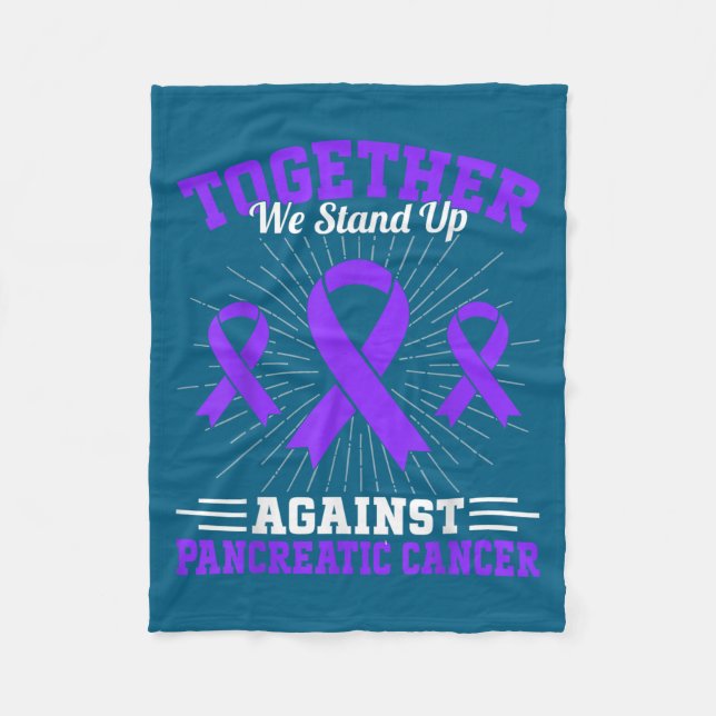 Cobertor De Velo Together We Stand Up Against Pancreatic Cancer Mot (Frente)