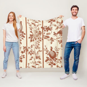 Cobertor De Velo Toile de Jouy Floral com Galo Vintage (9)