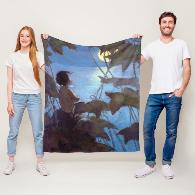 Cobertor De Velo Tom Assistindo a Lua, Jessie Willcox Smith (In Situ)