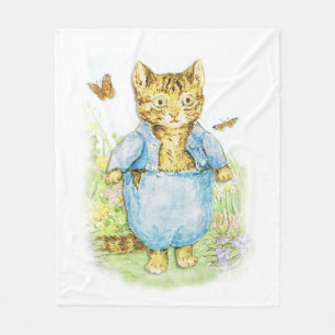 Cobertor De Velo Tom Kitten em seu terno azul por Beatrix Potter
