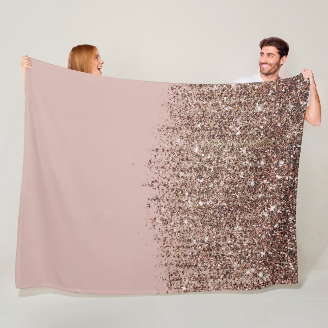 Cobertor De Velo Tom Rosa Bege Dourado Bronze Glitter Cascade (In Situ)