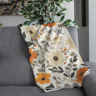Cobertor De Velo Toneladas Quentes De Padrão Floral Boho