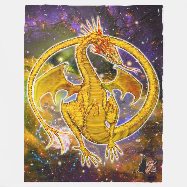 Cobertor De Velo Topaz Cosmmmic Dragon Fleece Blanket (Frente)