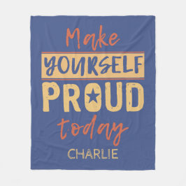 Cobertor De Velo "Torne-se Orgulhoso" nome personalizado fleece cob