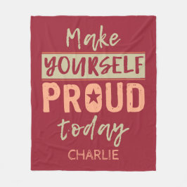 Cobertor De Velo "Torne-se Orgulhoso" nome personalizado fleece cob