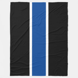 Cobertor De Velo Torneio esportivo Atletic Royal Blue Black Stripes