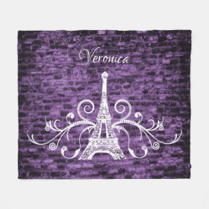 Cobertor De Velo Torre Eiffel Roxo, Flancê de Grunge