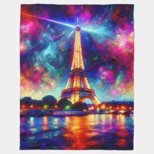 Cobertor De Velo "Torre Eiffel: Sunset on the Seine"